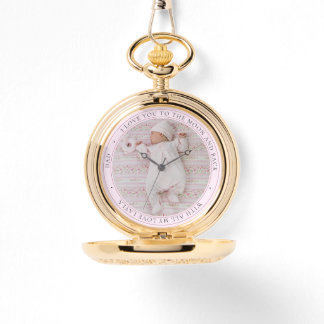Montre Aimez-vous papa Photo personnalisée Fille rose Poc