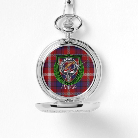 Montre Ainslie Scottish Clan Tartan & Crest (Recto)