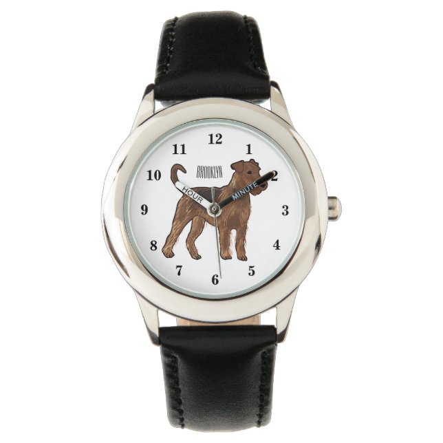 Montre Airedale terrier dog cartoon (devant)