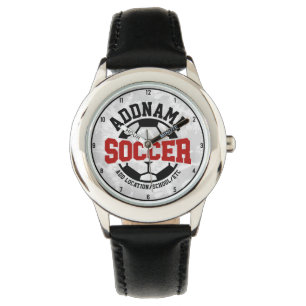 Montre AJOUT PERSONNALISÉ NOM Joueur de football Cravate-
