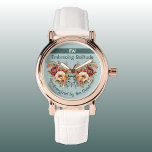 Montre Ajouter un nom introversion solitude floral vert<br><div class="desc">Ajoutez une touche d'élégance à votre poignet avec cette superbe montre pour femmes, dotée d'une bracelet en cuir blanc chic. Parfait pour ceux qui chérissent les moments tranquilles, (Introvertis) cette montre est ornée de délicats accents floraux et de l'expression "Embracer la solitude", et "Energie par le calme", ou la customiser...</div>