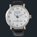 Montre Ajouter votre logo Nom de l'entreprise Promotions<br><div class="desc">Les montres de marque font des cadeaux promotionnels d'entreprise uniques. Personnalisez avec le nom et le logo de votre entreprise. Les montres de logo font aussi de grands cadeaux d'appréciation pour les employés.</div>
