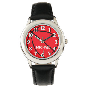 Montre Ajouter Votre Nom Basketball Kids noir