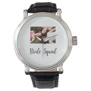 Montre Ajoutez votre nom photo bridesmaid squad marié par