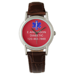 Montre Alerte d'urgence d'identification Médicale personn