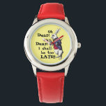 Montre Alice Au Pays Des Merveilles Citations De Lapin Bl<br><div class="desc">Alice In Wonderland White Rabbit Quotes Watch - Oh mon cher, ne manquez pas celui-ci ! Pleine de charme et de caractère, cette montre s'inspire du lapin blanc du livre Alice in Wonderland. Cette superbe montre au poignet Alice In Wonderland présente le lapin blanc dans la scène classique où il...</div>