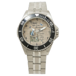 Montre Alice dans l'art vintage de dictionnaire de