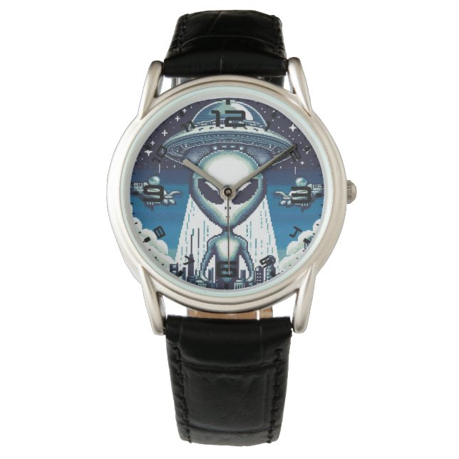 Montre Alien de dessin (devant)