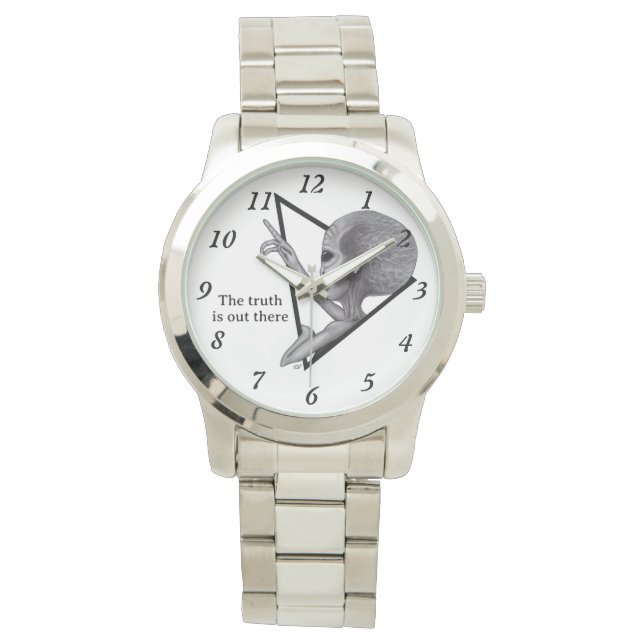 Montre Alien gris, la vérité est là (devant)