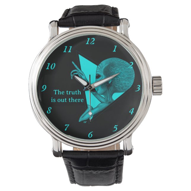 Montre Alien gris, la vérité est là (devant)