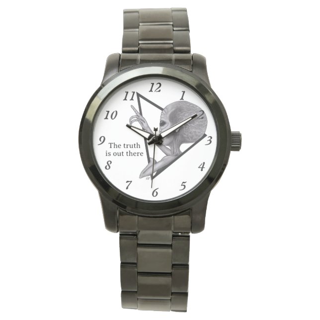 Montre Alien gris, la vérité est là (devant)