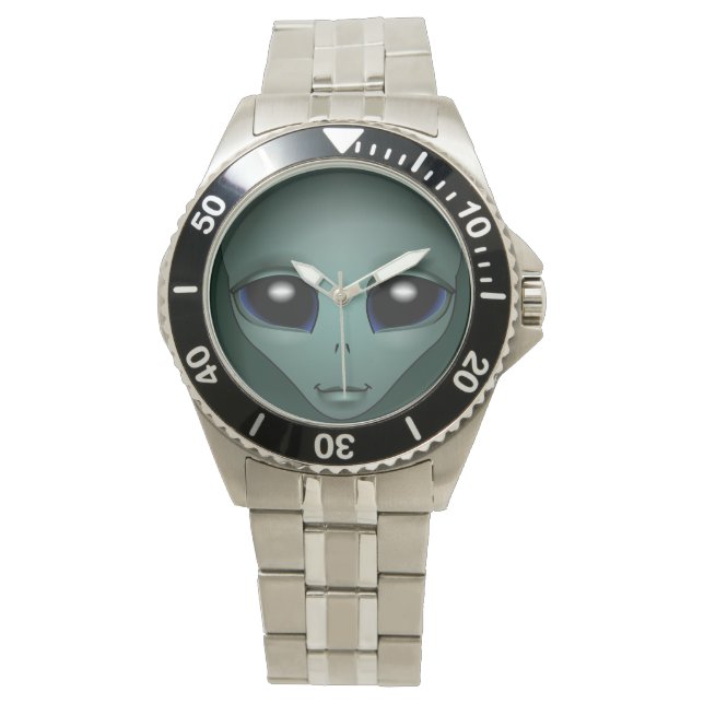 Montre Alien Watch Cute Grey Alien ET Alien Wrist Watch (devant)