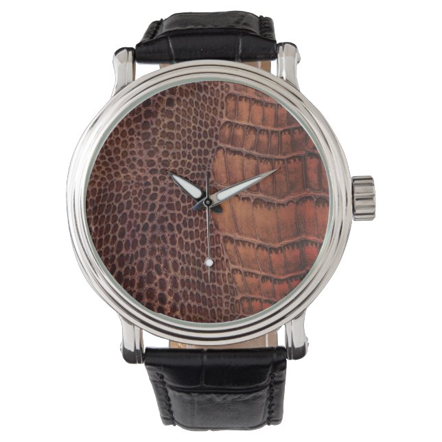 Montre Aligator Classic Reptile en cuir (Faux) (devant)