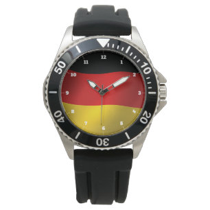 MONTRE ALLEMAGNE DRAPEAU NOIR OR ROUGE WATCH