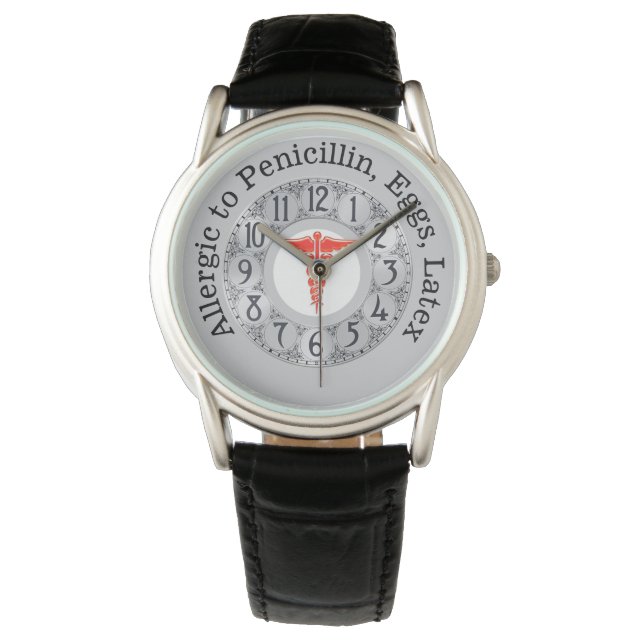 Montre allergie alimentaire d'urgence Médicale do-it-your (devant)