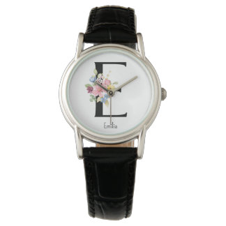 Montre Alphabet de fleurs sauvages E Watch