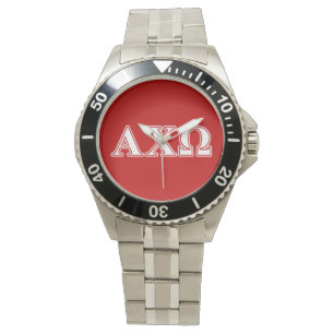 Montre Alphi Chi Omega White and Red Letters