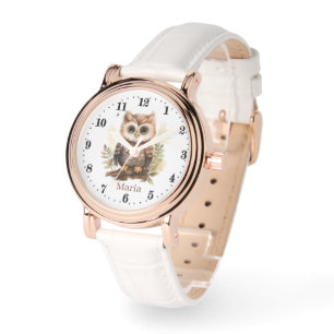 Montre Amateurs de chouette du pays mignon ajouter le nom