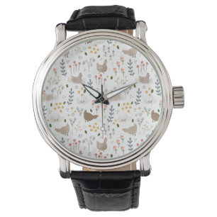 Montre Amateurs de poulet Ferme Animaux Plutôt Floral