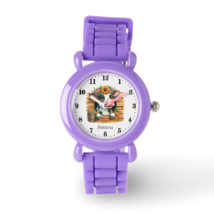 Montre Amateurs de vache mignonne ajouter un nom