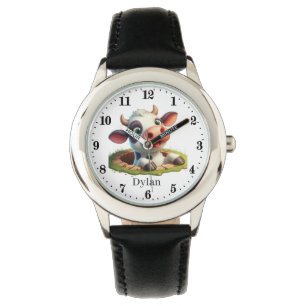 Montre Amateurs de vache noire cool