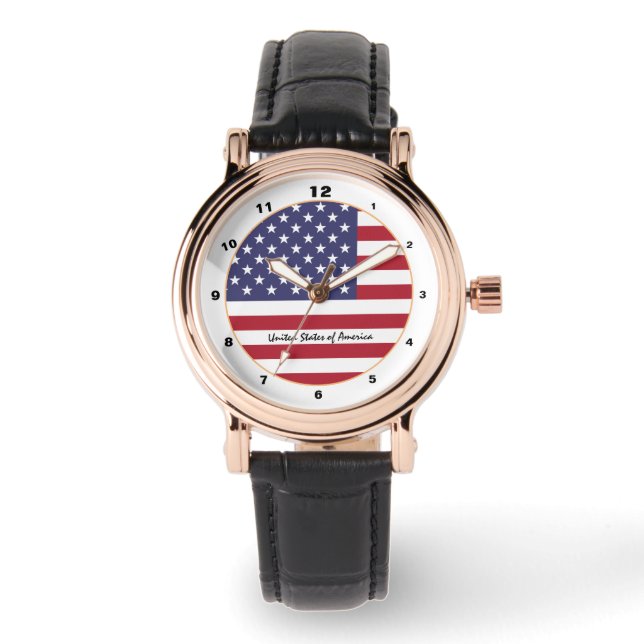 Montre American Flag & United States mode USA /design (Recto)