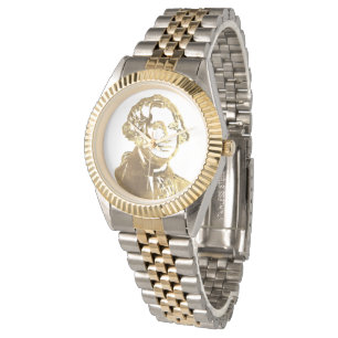 Montre American Président George Washington Portrait Gold