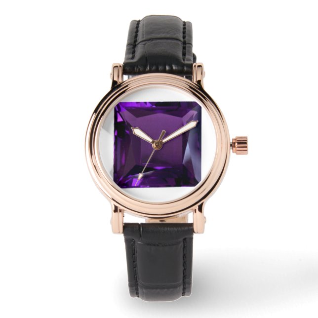 Montre Amethyst Gemstone Purple (Recto)