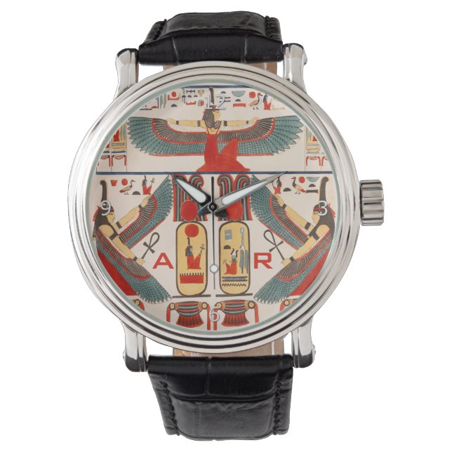 Montre Amon Ra Bénédictions - Pharaon égyptien Hiéroglyph (devant)