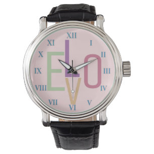Montre Amour et chiffres romains