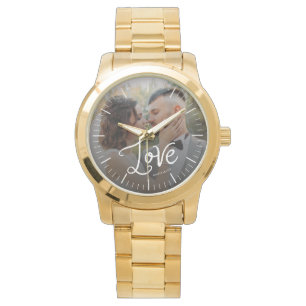 Montre Amour Moderne Monogramme de Mariage sur Mesure pou
