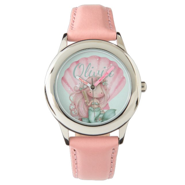 Montre Amoureux de Coquillages de Sirène Nom  (devant)