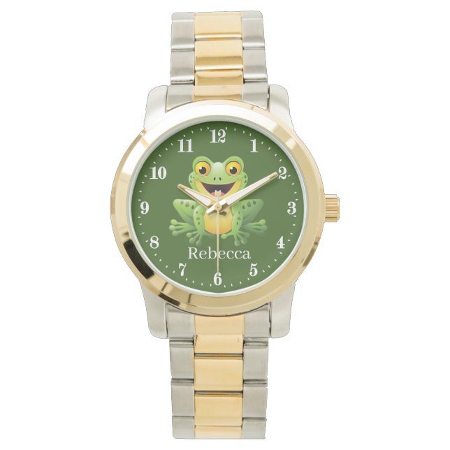 Montre Amoureux de grenouille drôle animal Watch (devant)