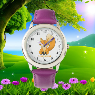 Montre amoureux des animaux de renard