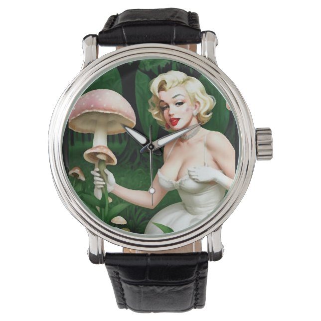 Montre Amoureux des champignons fongiques de Marilyn Monr (devant)