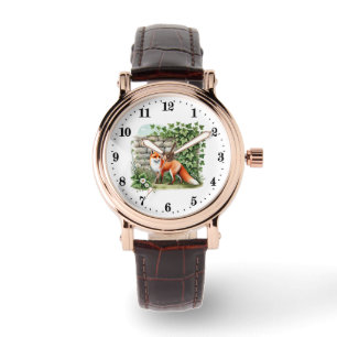 Montre Amoureux des renards animaux mignons