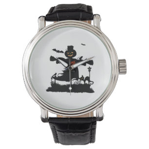 Montre Amusant design d'halloween avec épouvantail