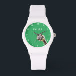 Montre amusante avec autruche jouée - Sourire<br><div class="desc">Happy Ostrich Watches - Smile - or Choose / add your favorite couleurs / text!</div>
