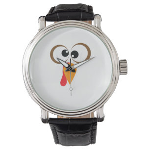 Montre Amusante Famille Turquie Thanksgiving Turquie Face