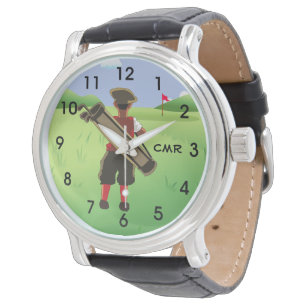Montre Amusants monogramme personnalisé Golfeur sur terra