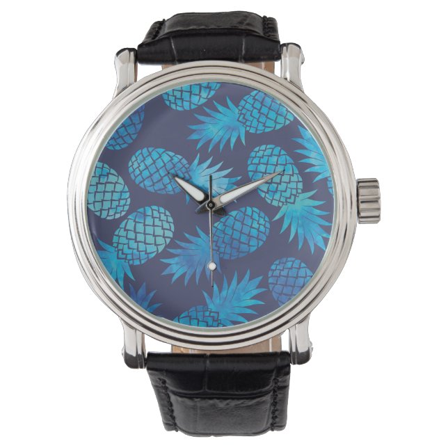 Montre Ananas à tarte bleue (devant)
