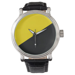 Montre Anarcho capitalisme drapeau anarchie symbole jaune
