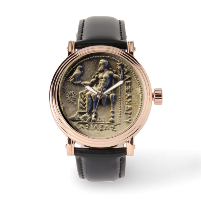 Montre ANCIENNE COIN GRECQUE /ZÉUS TENANT UN AAGLE Imprim (Recto)