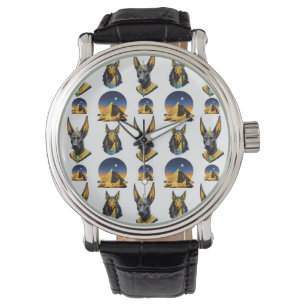 Montre Ancienne Egypte Pyramide Anubis Motif Design