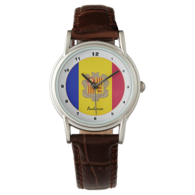 Montre Andorre Drapeau & Andorre mode / design tendance (devant)