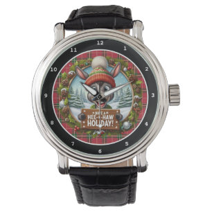 Montre Âne de Noël drôle de vacances 