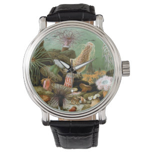 Montre Anémones de mer, Vie marine Vintage Animaux de l'o