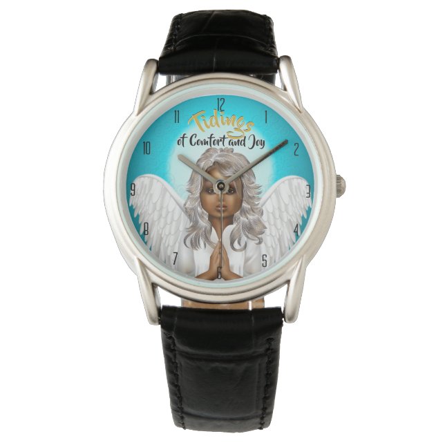 Montre Ange de prière afro-américain (devant)