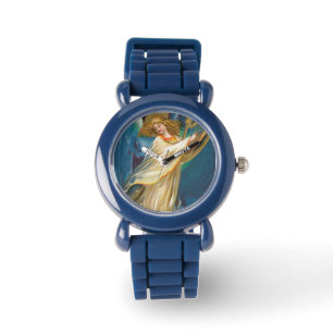 Montre Ange jouant de la musique sur une harpe