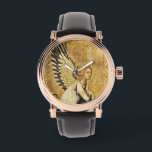 MONTRE ANGÉLE DE LA NACITÉ<br><div class="desc">Design élégant, artistique et classique en jaune or et bleu élaboré à partir d'une peinture médiévale.avec un vieux parchemin.Détail de la scène Orsini-Altar. Le peintre italien Simone Martini a été une figure majeure dans le développement de la peinture italienne primitive et a grandement influencé le développement du style gothique international.Photographie...</div>